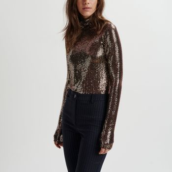 Essentiel Antwerp Geaker Stretch-Jersey Turtle Neck Top - 0 / XS