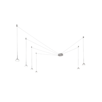 Lámpara Colgante Led Isabella 48w 3000k Regulable Ø350 Cm Aluminio Satinado - Regulador De Luz Inteligente Integrado