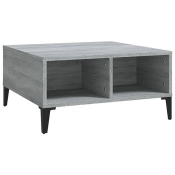 Mesa De Centro，mesa Auxiliar，mesa De Café Madera De Ingeniería Gris Sonoma 60x60x30 Cm