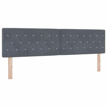 Cabecero Gris Oscuro 180 Cm Terciopelo Vidaxl