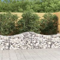 cestas gaviones 2 piezas  gavion para piedras  gavion decorativo forma de arco hierro 200x50x6080 cm cfw669635