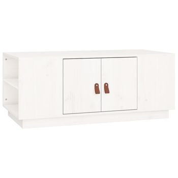 Mesa De Centro 50x100x41 Cm Madera - Blanco
