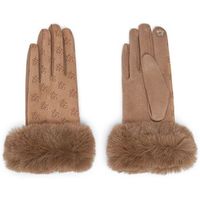 liu jo guantes guantes con detalles en pelo sintetico para mujer