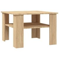 mesa de cafe - mesa de centro madera contrachapada roble sonoma 60x60x42 cm