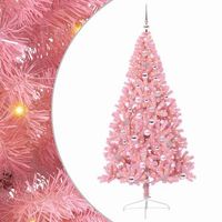 arbol de navidad artificial preiluminado rosa 240 cm pvc vidaxl