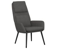 vidaxl sillon de relax de tela gris oscuro