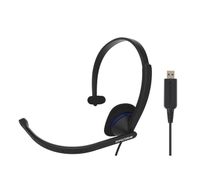koss cs195 usb auriculares con cable y microfono con cancelacion ruido cascos de diadema monoaurales oficina  negro