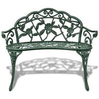 banco de jardin  banco de exterior  silla de jardin de aluminio fundido verde 100 cm