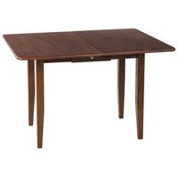 mesa de comedor extensible de madera de caucho marron oscuro 90120 x 60 cm masela