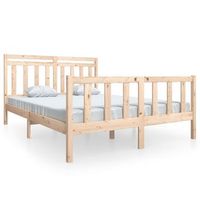 estructura de cama de madera maciza 160x200 cm vidaxl