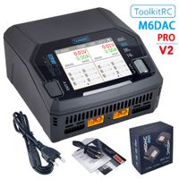 cargador inteligente con voltaje equilibrado toolkitrc m6dac v2pro ac300w 200w dc800w bateria de litio 1-6s accesorio para coches de juguete fpv