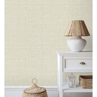papel pintado vinilico ecologico efecto tela baquera jaspeada color lino en relieve - amy texture 681436 de gaulan - rollo de 10 m x 052 m
