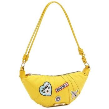 Nicole Lee Bolso de mano BOLSO CROISSANT CON PARCHES DE COLORES (AMARILLO) para mujer