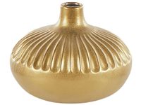 jarron decorativo de gres dorado h20