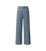 pepe jeans para mujer pl2050876 pantalon straight hw tweed azul 2530 casual algodon