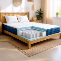colchon 140x200 cm altura 30 cm con muelles ensacados y memory foam  hipoalergenico y transpirable  materiales certificados made in italy