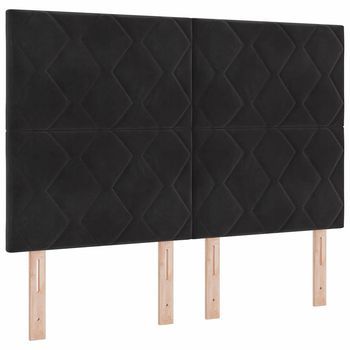 Cabecero Led Negro 144 Cm Terciopelo Vidaxl