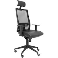 silla horna piel negro