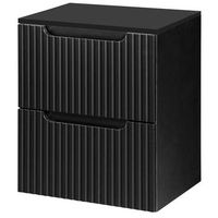 mueble bajo lavabo newport de pared con 2 cajones mdf 50x60x40 cm - negro