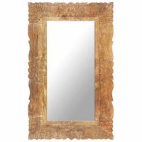 espejo de madera maciza de mango 80x50 cm vidaxl
