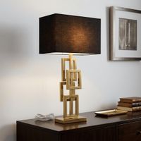 lampara de acero dorado 38x23x78 cm