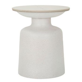Mesa De Centro De Metal Blanca Cm Ø 40x47