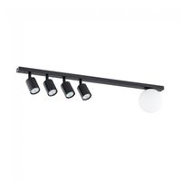 regleta de techo ponsel negro 5 luces
