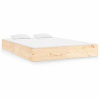 estructura de cama king size madera maciza 150x200 cm