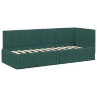 estructura de cama en esquina verde oscuro 80 x 200 cm