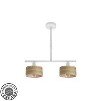 fabrilamp lampara gilda 2xe14 blancomadera clara regx43x14 cm