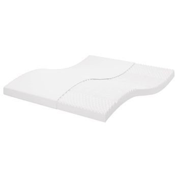 Colchón De Espuma De 7 Zonas Dureza 20 Ild Blanco 180x220 Cm Vidaxl