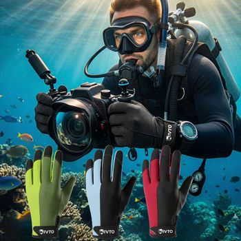 Guantes de buceo de verano para hombre y mujer, guantes de seda helada, elásticos, transpirables, para exteriores, con dedos completos, para senderismo, pesca y ciclismo