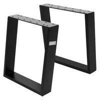 2x patas de mesa inclinadas 80 grados 40 x 43 cm negro mate ml-design