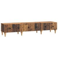 mueble de tv con cajon madera envejecida 147 x 345 x 30 cm vidaxl