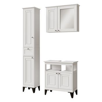 Conjunto De Muebles De Baño Vanity 3 Partes Vicco