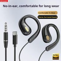 auriculares yx2 con clip y control por cable tipo c y 35mm auriculares con sonido envolvente 9d para graves auriculares deportivos para videojuegos auriculares enc para samsung