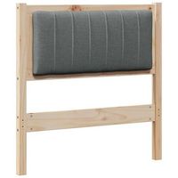 cabeceropanel de cabecero tapizado marron 80 cm madera de pino macizo