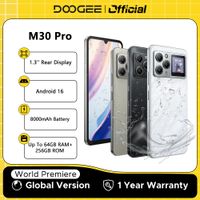 estreno mundial del telefono inteligente doogee m30 pro con pantalla trasera de 13 8000 mah pantalla de 688 64 gb de ram 8 gb  56 gb 256 gb de rom android 16 nfc