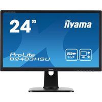 iiyama prolite b2483hsu-b1dp full hd 24 lcd monitor - black black