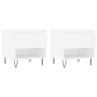 mesas de centro 2 uds madera de ingenieria blanco 50x46x50 cm vidaxl