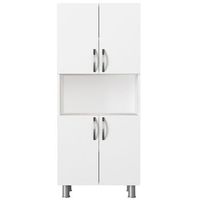 mueble de bano de madera william - 59 x 29 x 140 cm - blanco
