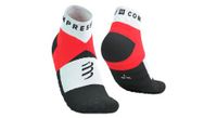 calcetines compressport ultra trail low rojo blanco