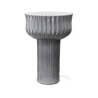 lampara de mesa de vidrio gris