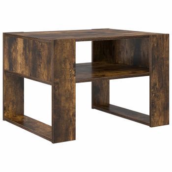 Mesa De Café - Mesa De Centro - Mesa Baja Roble Ahumado 66 X 53 X 45 Cm Madera De Ingeniería