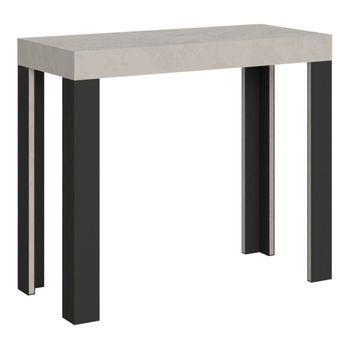 Consola extensible 90x40/196 cm efecto madera cachemira, hierro