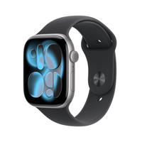 apple watch series 11 gps  cellular 46mm space grey aluminium case with black sport band - sm