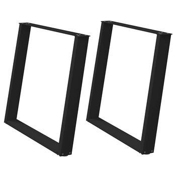Patas Para Mesa De Comedor En Forma De U 2 Uds | Patas Para Mesa Acero Negro