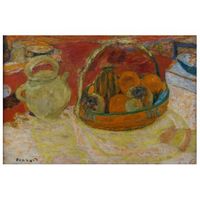 legendarte - cuadro lienzo impresion digital - nature morte jaune et rouge - pierre bonnard - decoracion pared cm 60x90