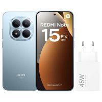 xiaomi redmi note 15 pro 5g 8gb 256gb 683 azul glaciar incluye cargador 45w