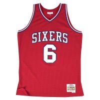 camiseta julius erving philadelphia sixers 1982 swingman roja